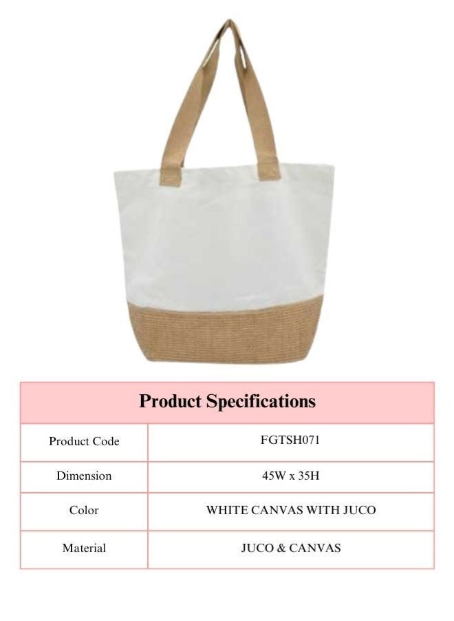 Fatio Eco-Friendly JUCO and Canvas Tote Bag – Durable & Reusable Shopping Bag - Image 4